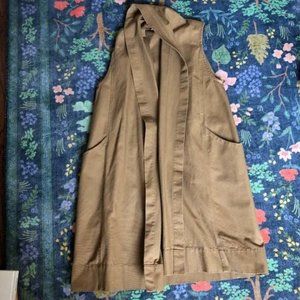 Elizabeth Suzann Clyde Vest in Clay Cotton Canvas, Size XS